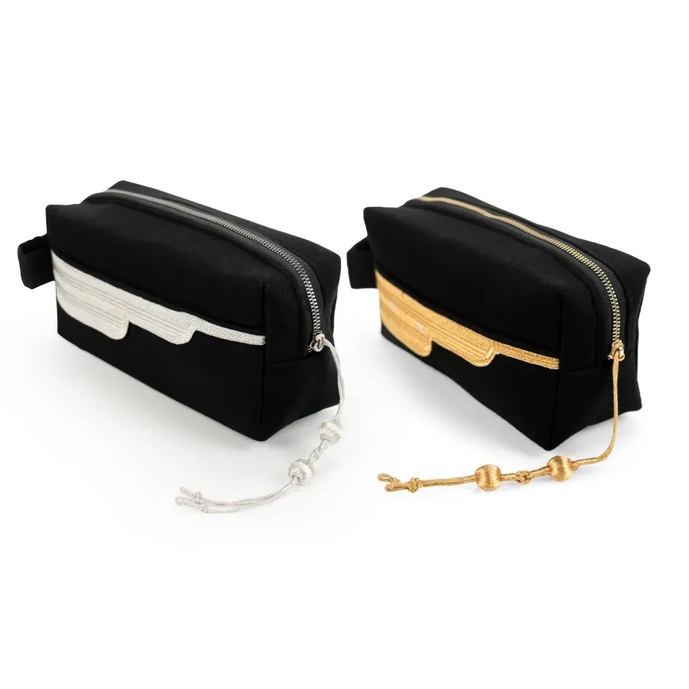 Multi-Purpose Utility & Cosmetic Pouch with Bisht Embroidery